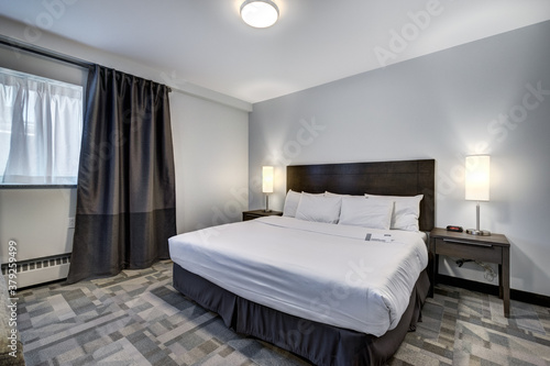 Real estate photography - Modern Scandinavian Style Hotel rooms in Montreal  Canada