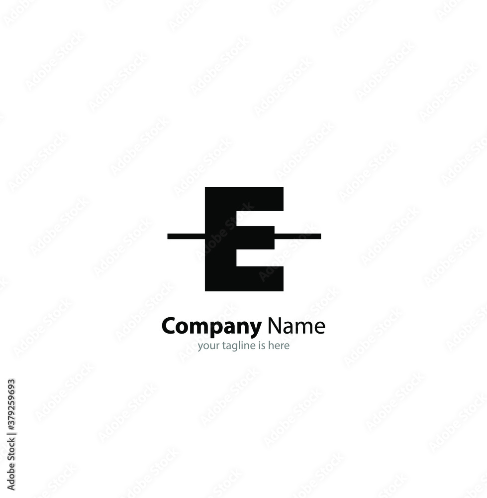 the simple modern logo of letter e with white background the simple modern logo of letter e with white background