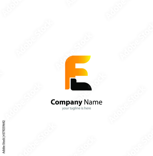 Free Download the simple modern logo of letter e with white background - GFXLoad