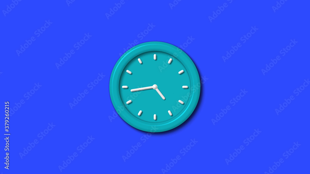 Amazing 12 hours 3d wall clock on blue background,wall clock Amazing 12 hours 3d wall clock on blue background,wall clock