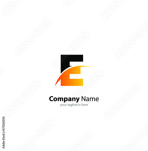 Free Download the simple modern logo of letter e with white background - GFXLoad