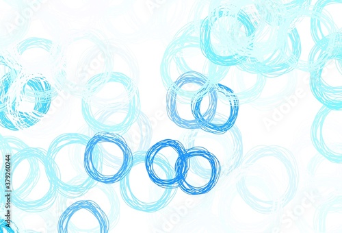 Light BLUE vector template with circles.