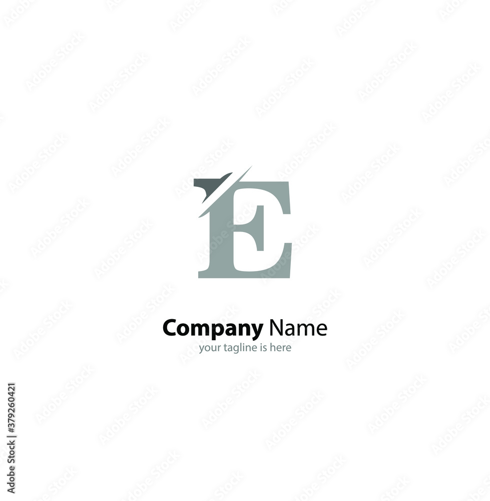 the simple modern logo of letter e with white background the simple modern logo of letter e with white background