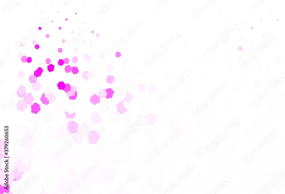 Light Pink vector background with abstract shapes.