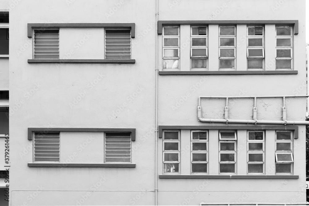 Fototapeta premium Exterior of residential buidling in Hong Kong city