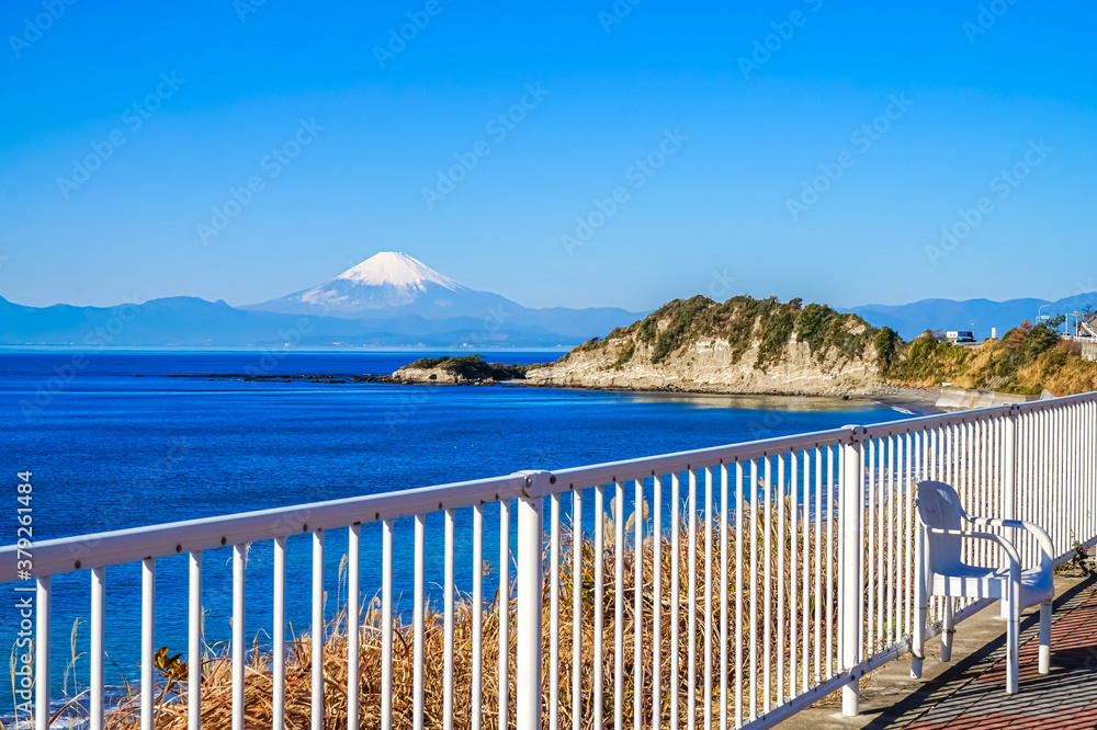 Obraz premium 【冬の富士山】三浦半島から見る、富士山