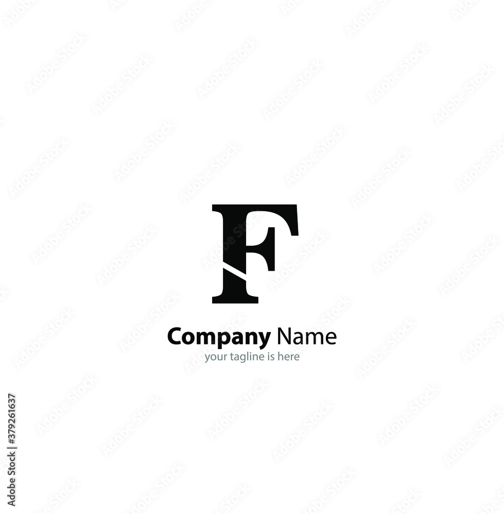 the simple elegant logo of letter f with white background the simple elegant logo of letter f with white background