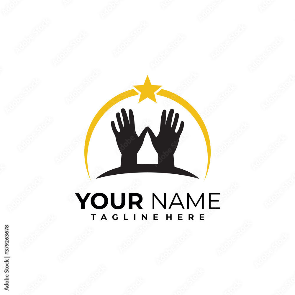 Obraz premium take a star logo icon vector isolated