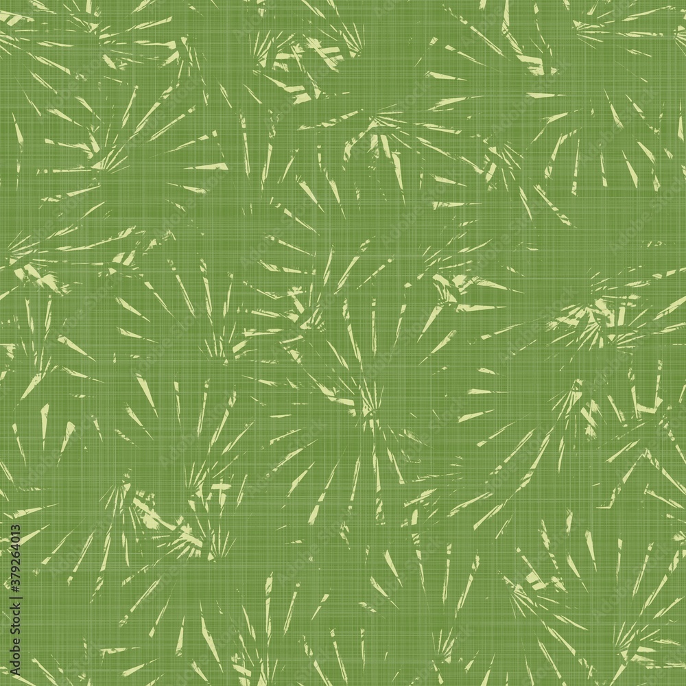 Bright line green tropical foliage seamless pattern. High quality illustration. Vivid but simple palm tree leaves in happy light green shades with linen fabric texture overlay. Bright line green tropical foliage seamless pattern. High quality illustration. Vivid but simple palm tree leaves in happy light green shades with linen fabric texture overlay.