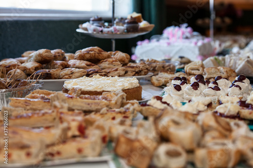 various pastries and cakes