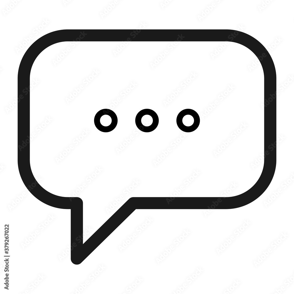 Pixel perfect bubble text chat message notification icon Pixel perfect bubble text chat message notification icon