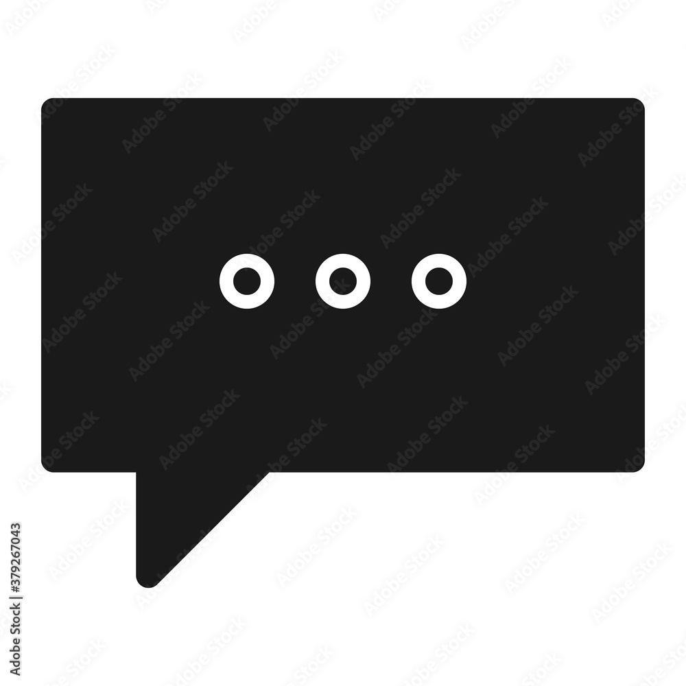 Pixel perfect bubble text chat message notification icon
