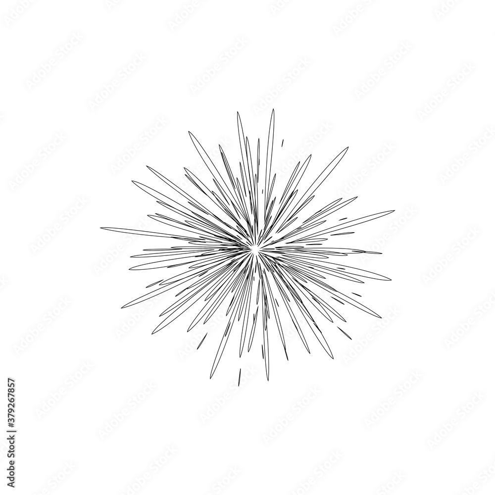 Naklejka premium fireworks logo