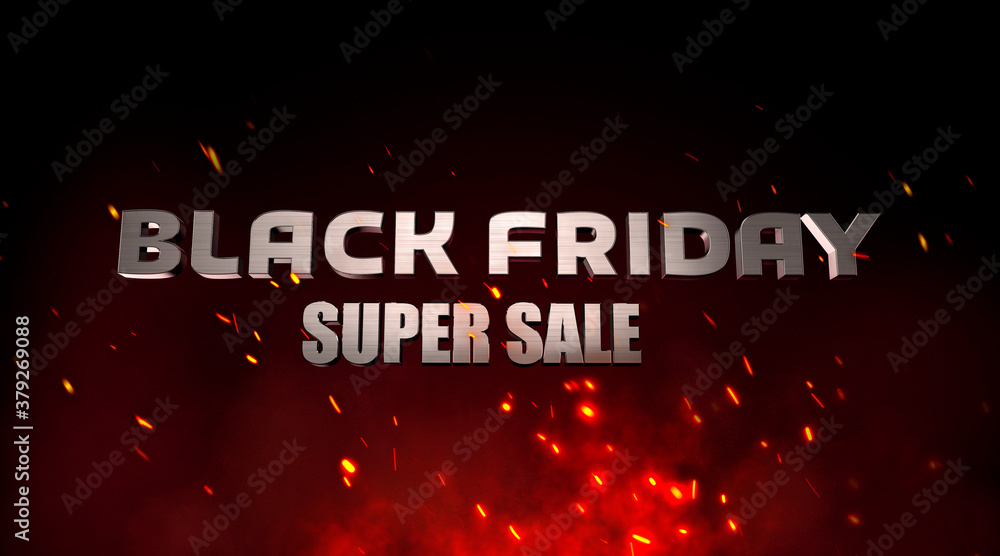 black friday sale burning background super sale business