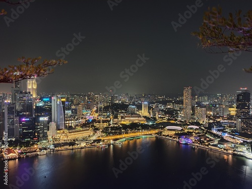 Amazing city view at night in Singapore