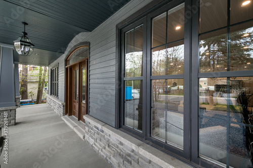 Wallpaper Mural Real estate photography - New big luxury modern house in Montreal's suburb partially furnished with backyard, empty rooms, closets, basement and garage Torontodigital.ca