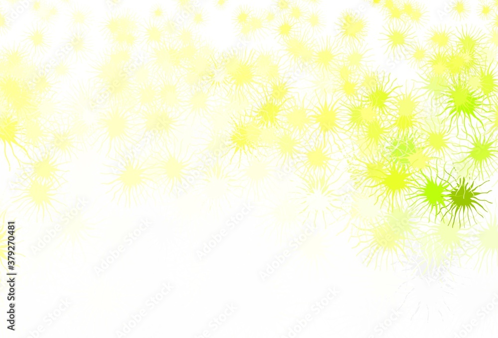 Light Green, Yellow vector template with chaotic shapes. Light Green, Yellow vector template with chaotic shapes.