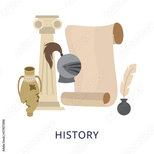 A set of historical elements for school education.