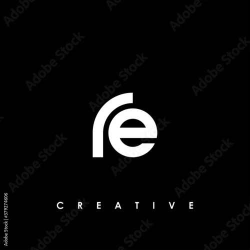 Initial Letter ER or RE Logo Design vector Template. Creative Abstract ER Logo Design Vector Illustration
