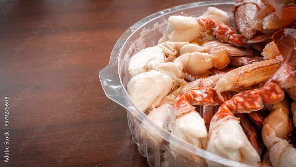 Up close and select focus, steamed blue crab, delicious Thai seafood. Up close and select focus, steamed blue crab, delicious Thai seafood.