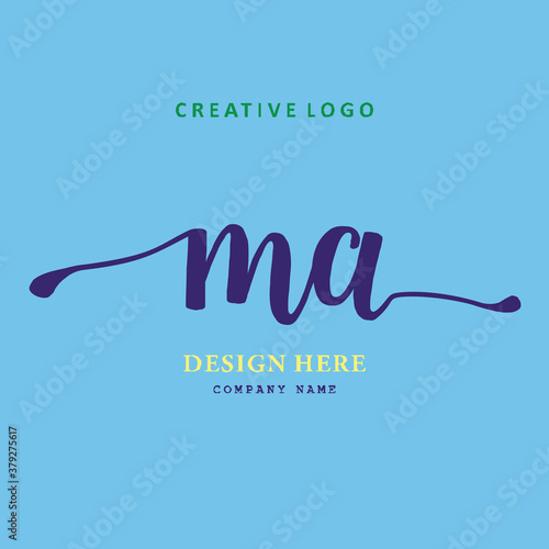 pharmacy MA letter logo is simple, easy to understand and authoritative