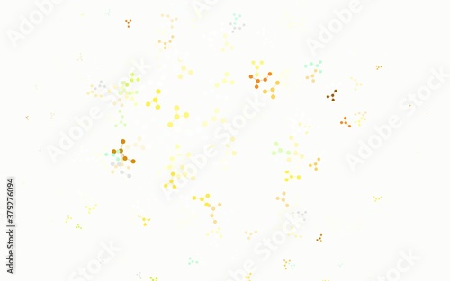 Light Green  Yellow vector template with artificial intelligence structure.