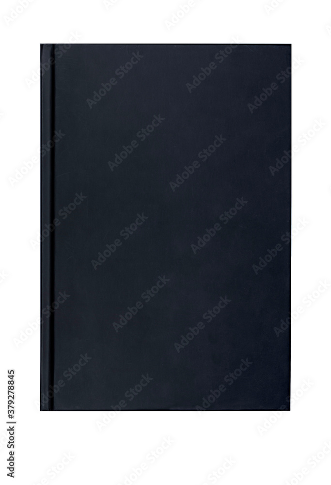 Black leather book on a white background, from photograph Black leather book on a white background, from photograph