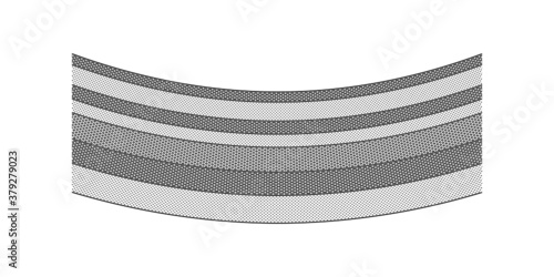 Syncline. Folding of sedimentary rock symbol layers. Geological structure. photo