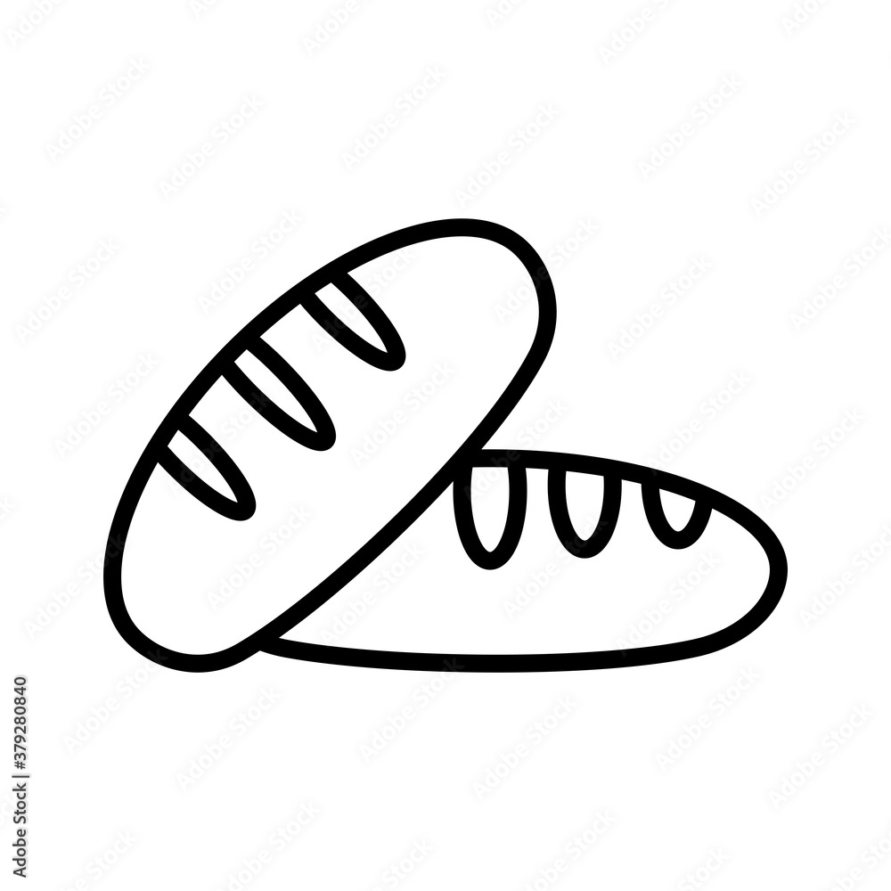 Bread Flat Icon Design Vector Template Illustration Bread Flat Icon Design Vector Template Illustration