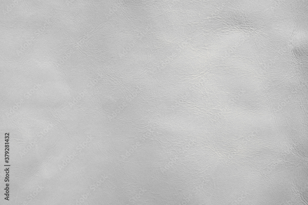 Naklejka premium Natural white leather texture, useful as a background. Color luxury fabric with pattern rough cloth surface. Weathered antique grain animal.