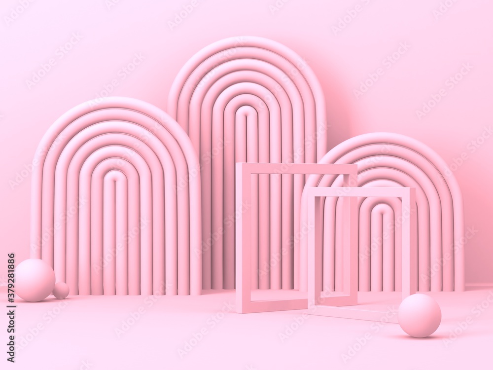 Obraz premium Abstract geometric background. Pink color