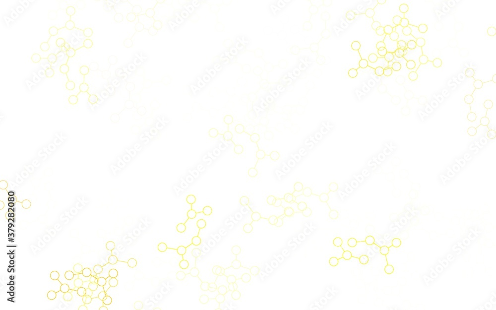 Light Red, Yellow vector template with artificial intelligence structure.