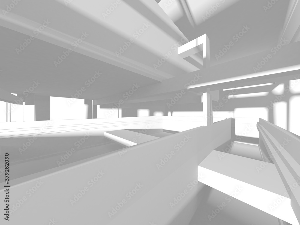White Modern Background. Abstract Building Concept White Modern Background. Abstract Building Concept