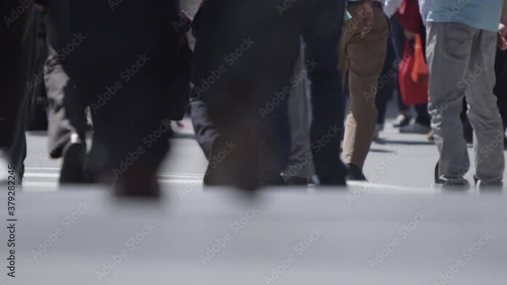 Groups of people walking in New York City Groups of people walking in New York City