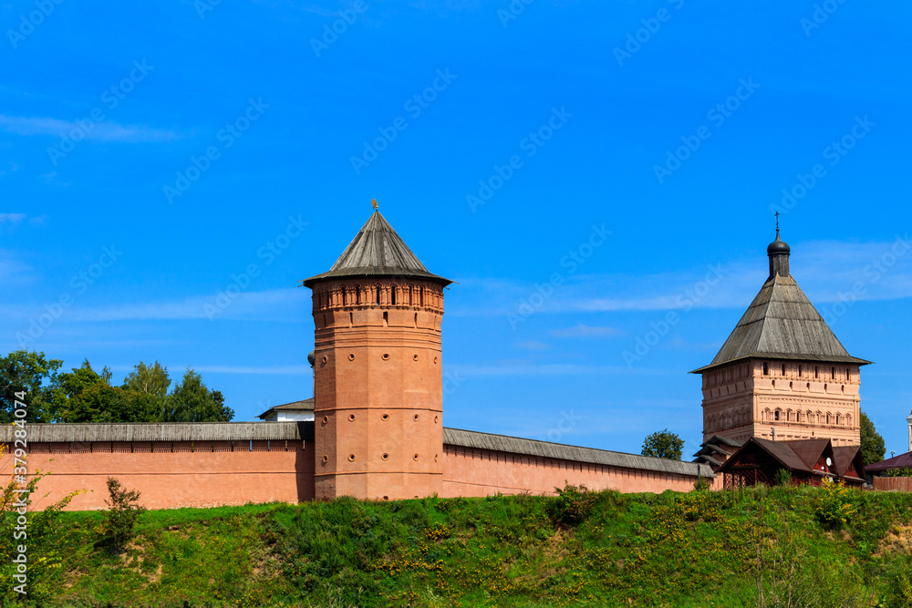 Monastery of Saint Euthymius wall in Suzdal, Russia Monastery of Saint Euthymius wall in Suzdal, Russia