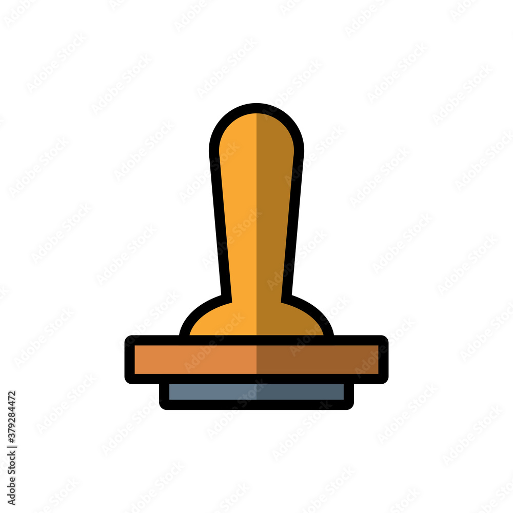 Rubber Stamp Flat Icon Design Vector Template Illustration Rubber Stamp Flat Icon Design Vector Template Illustration