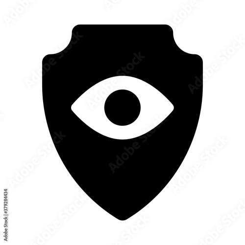  Conceptualizing filled vector design of secure monitoring icon 