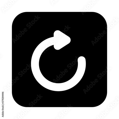 
Trendy vector design of reboot arrow icon in solid style 
