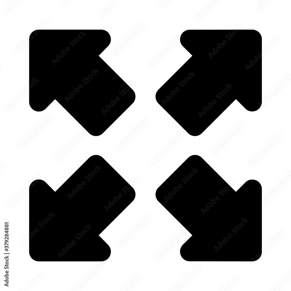 Screen expand tool icon in filled style
Screen expand tool icon in filled style