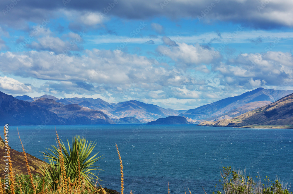 Naklejka premium New Zealand lakes