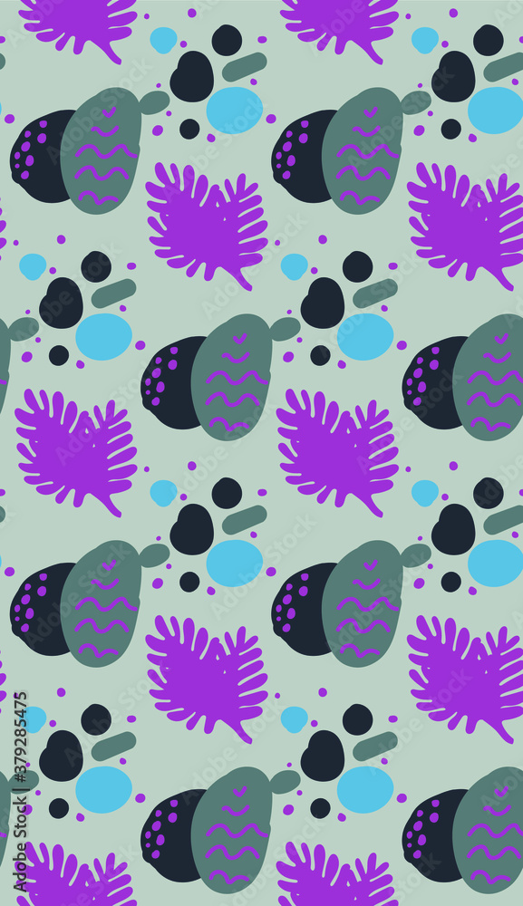 Fototapeta premium Bright colors of seamless pattern.