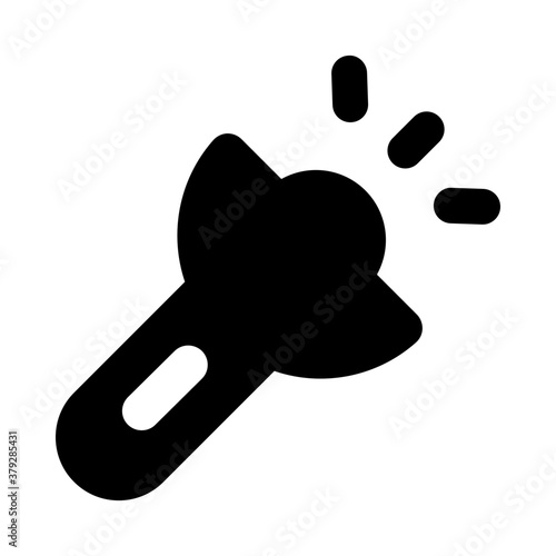 
A portable torch light icon in solid design
