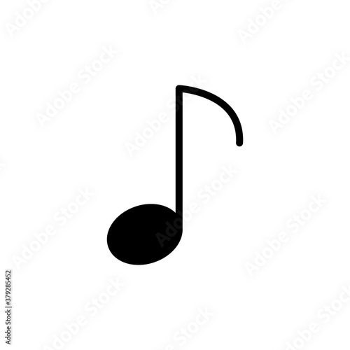 Music Note Flat Icon Design Vector Template Illustration