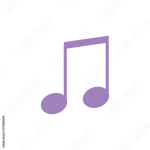 Music Note Flat Icon Design Vector Template Illustration