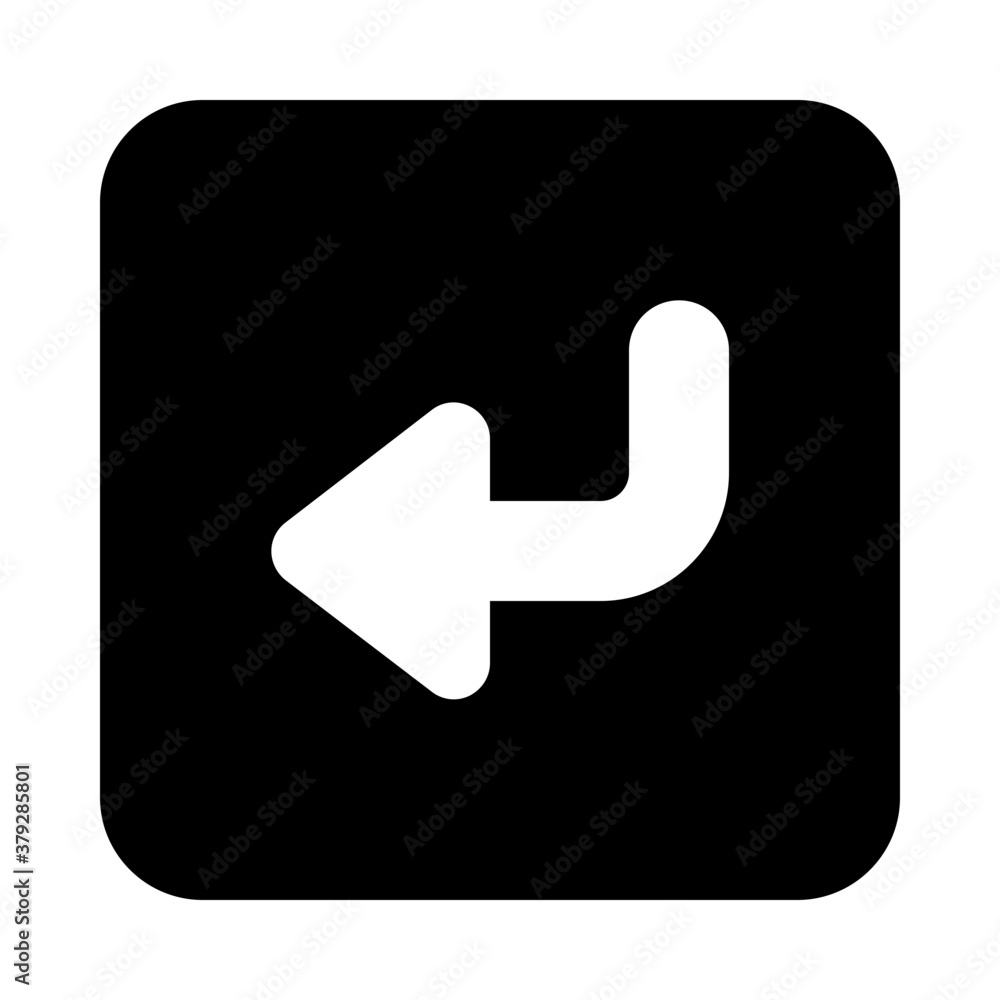 Turn left arrow vector in editable style
Turn left arrow vector in editable style