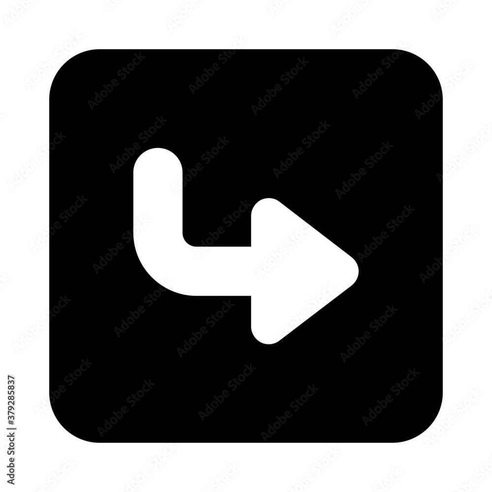 Turn right arrow vector in editable style
Turn right arrow vector in editable style