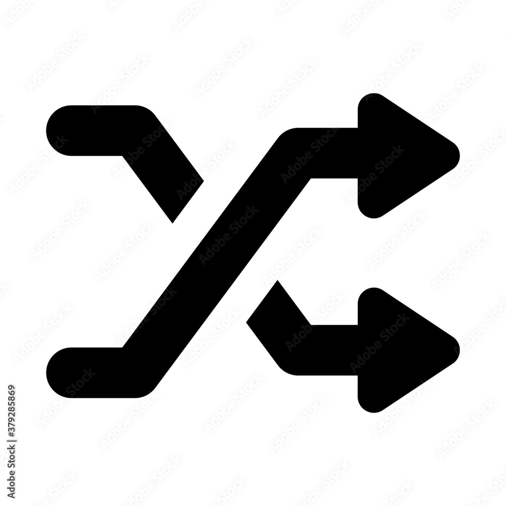 Overlap arrows, vector style of shuffle concept
Overlap arrows, vector style of shuffle concept