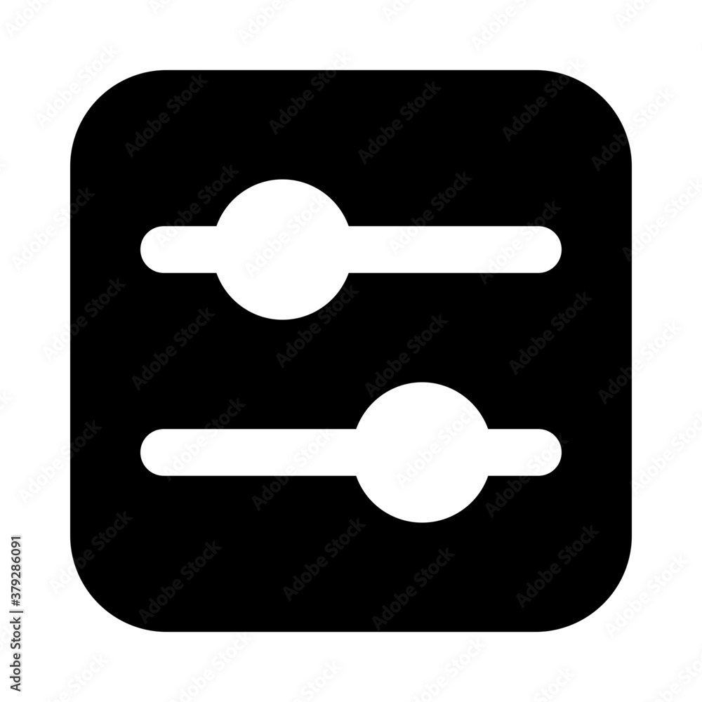 Music equalizer slots, parameters icon of solid vector design
Music equalizer slots, parameters icon of solid vector design