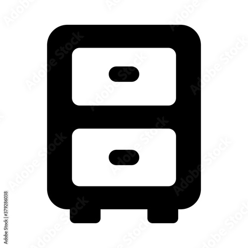 
Editable solid vector design of drawers icon
