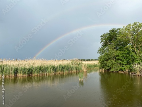 rainbow over the river